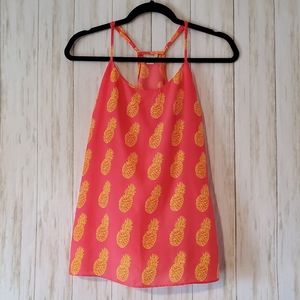 J Crew Pineapple Neon Tank